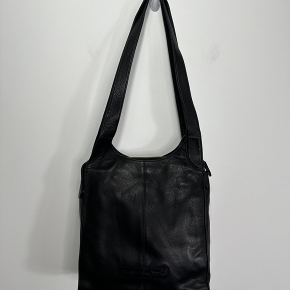 Fossil Leather Tote Purse Shoulder Bag Black Double Handle Large - Picture 6 of 16